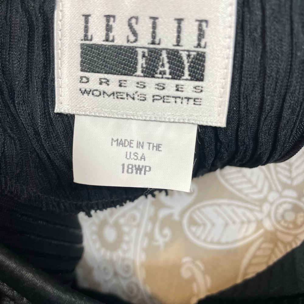 Leslie Fay Black Dress & Jacket Set – 18WP - Picture 4 of 11